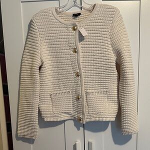 Talbots Cream Textured Sweater